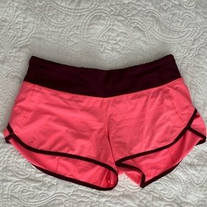 Lululemon run speed shifts, pink, size 6